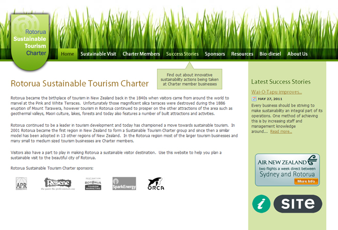 Rotorua Sustainable Tourism Charter Rotorua Sustainable Tourism Charter