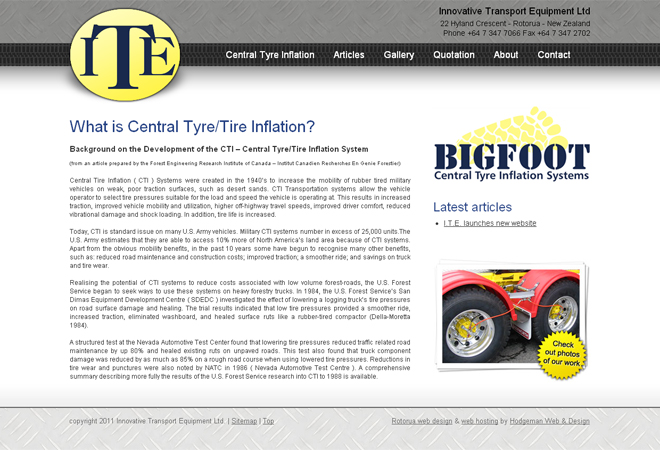 Bigfoot Central Tyre Inflation Bigfoot Central Tyre Inflation