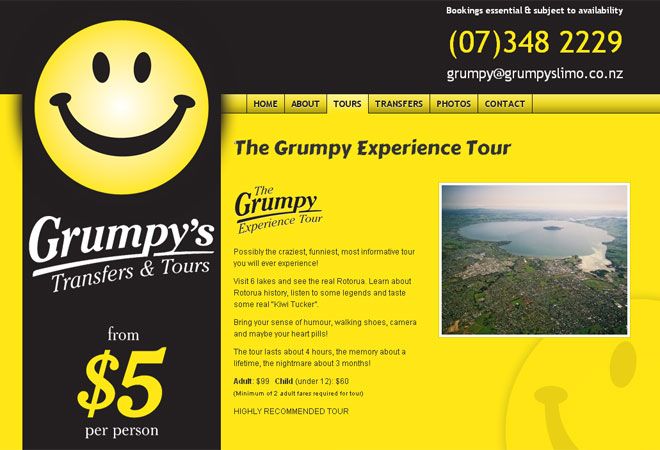 Tour detail Grumpy’s Transfers & Tours: Tour detail