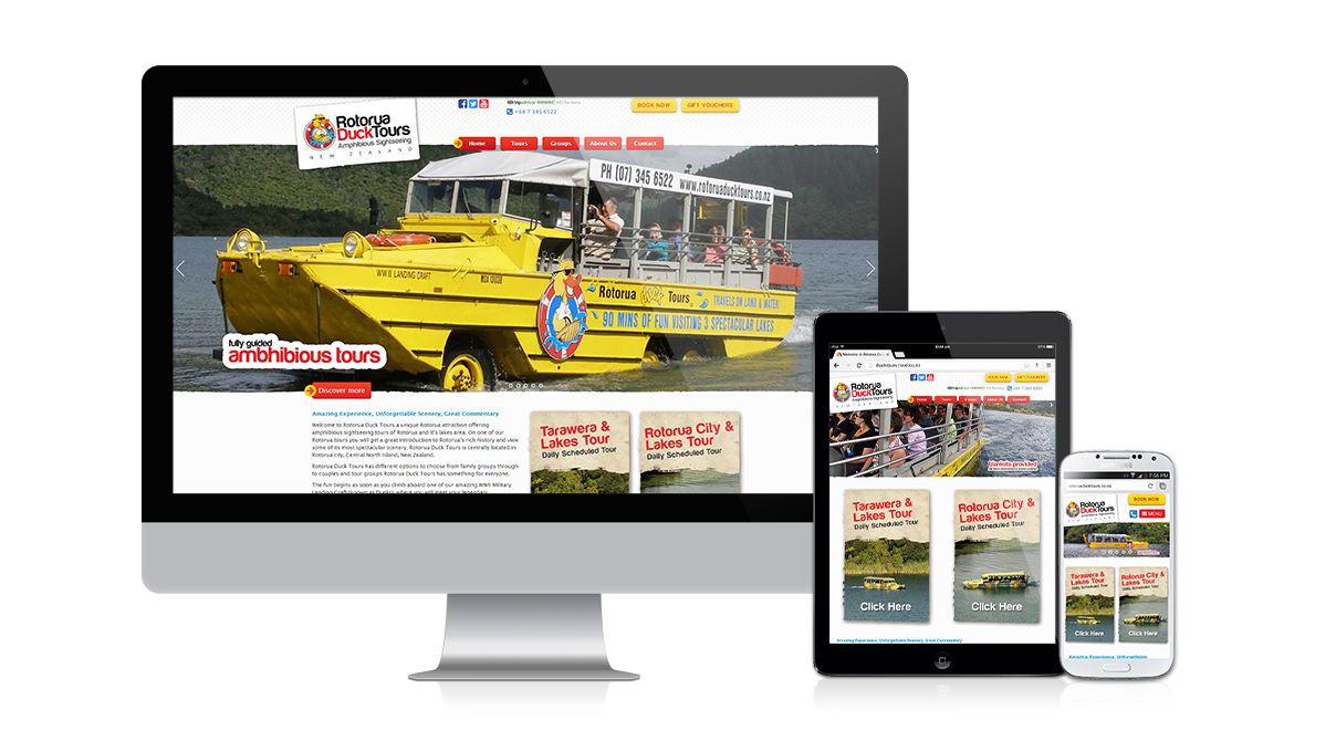 Rotorua Duck Tours: v2015 - Rotorua Duck Tours Responsive Website