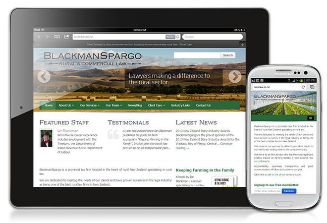 Blackman Spargo: Rural Law, Blackman Spargo - Responsive design