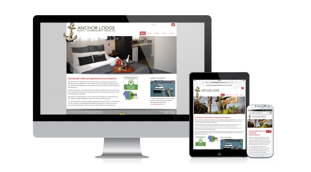 Anchor Lodge Coromandel - Responsive design